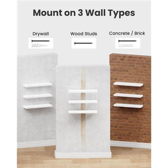 Floating Shelves, Wall Shelves for Bathroom/Living - Picture 6 of 7